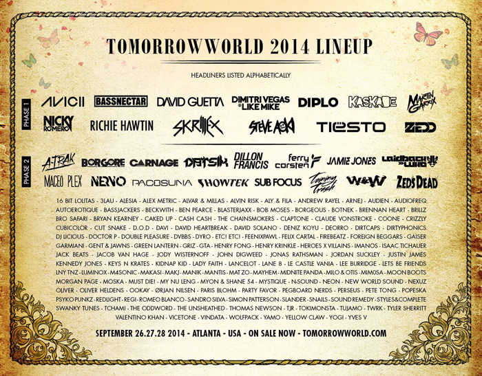 Tomorrowworld_2014_Lineup